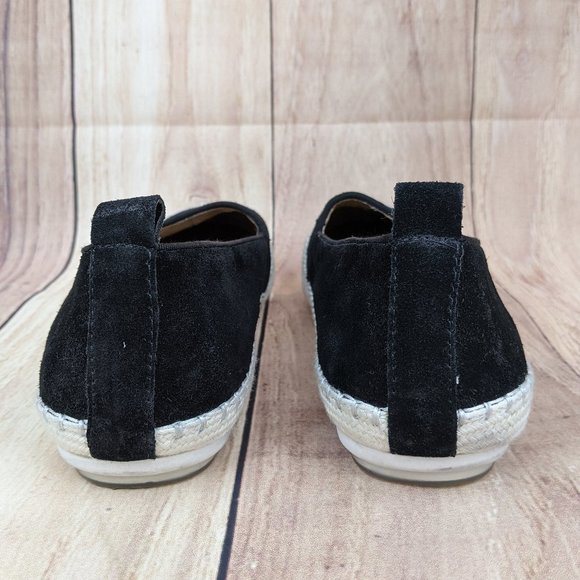 AQUA COLLEGE Blink Waterproof Espadrilles Sz 7 Black Suede Closed Toe - Picture 4 of 10